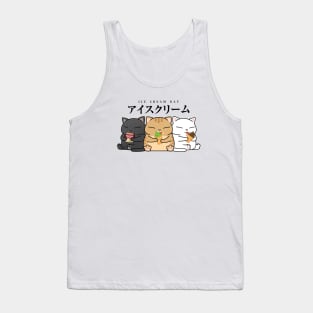 Chubby Cat Trio Ice Cream Tank Top